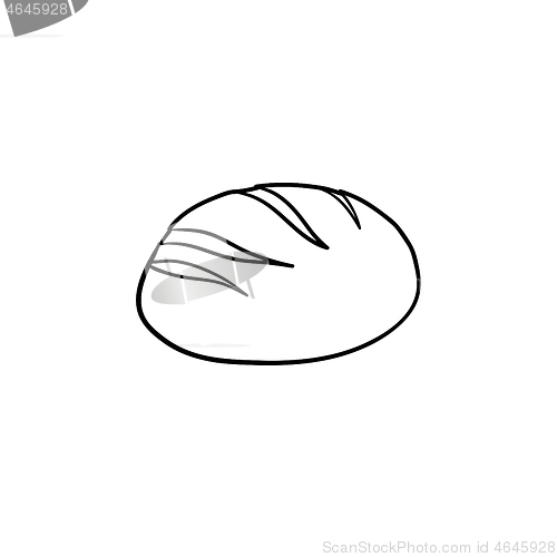 Image of Loaf hand drawn sketch icon.