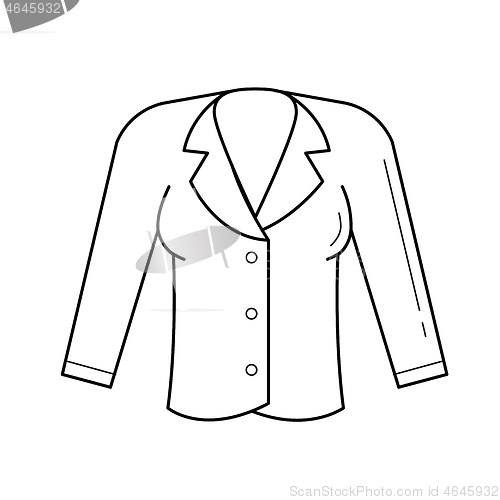 Image of Jacket vector line icon.