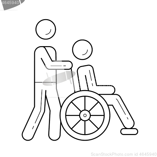 Image of Disability line icon.