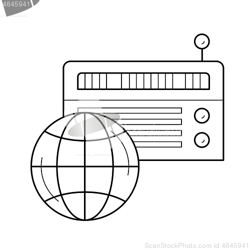 Image of Radio line icon.