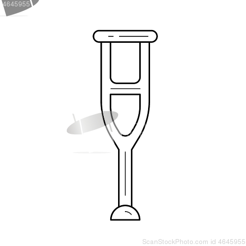 Image of Crutch line icon.