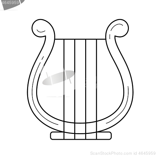 Image of Harp line icon.