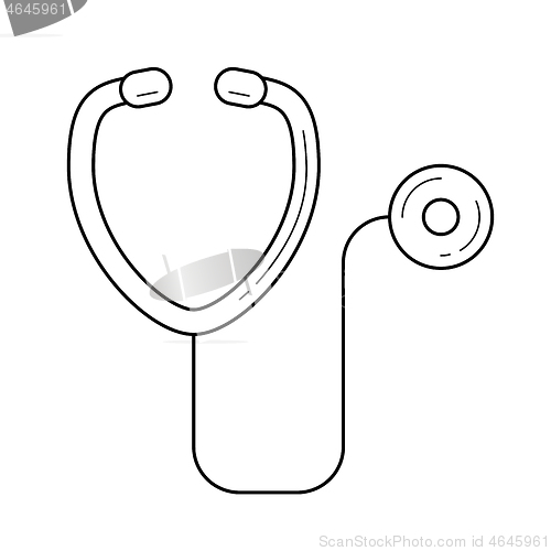 Image of Stethoscope line icon.
