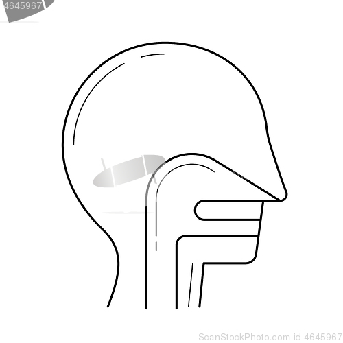 Image of Throat line icon.
