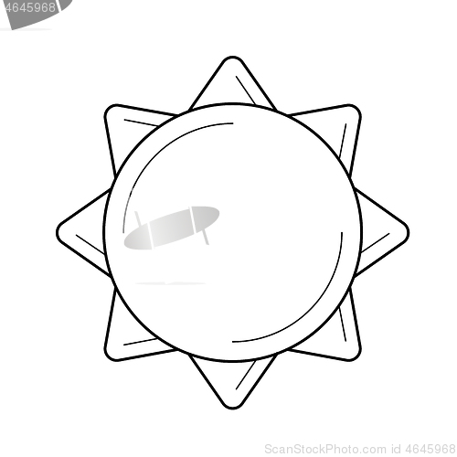 Image of Sun power vector line icon.