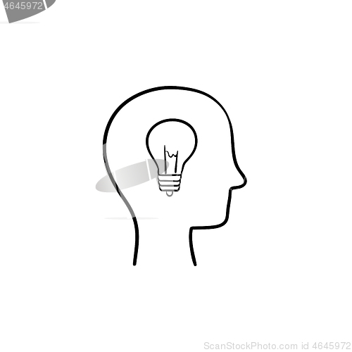 Image of Idea hand drawn sketch icon.