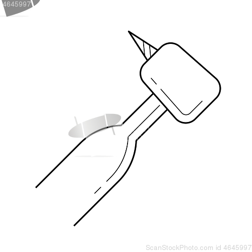 Image of Dental drill line icon.