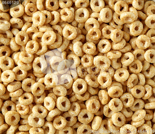 Image of breakfast cereal rings background