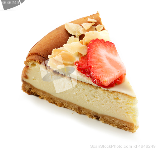 Image of piece of strawberry cheesecake