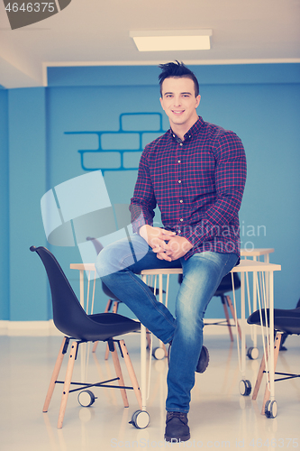 Image of young startup business man portrait at modern office