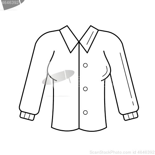 Image of Blouse vector line icon.