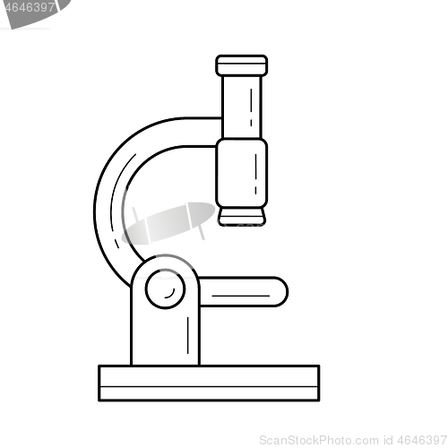 Image of Microscope line icon.