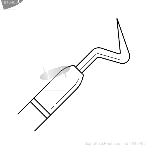 Image of Dental probe line icon.