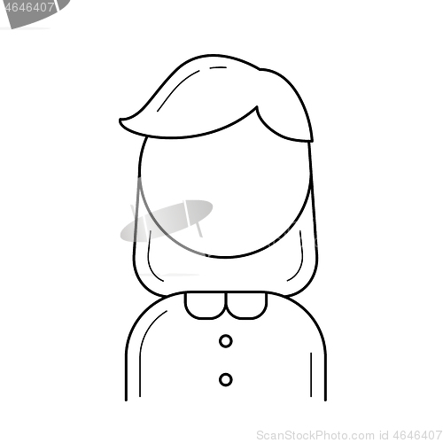 Image of Woman vector line icon.