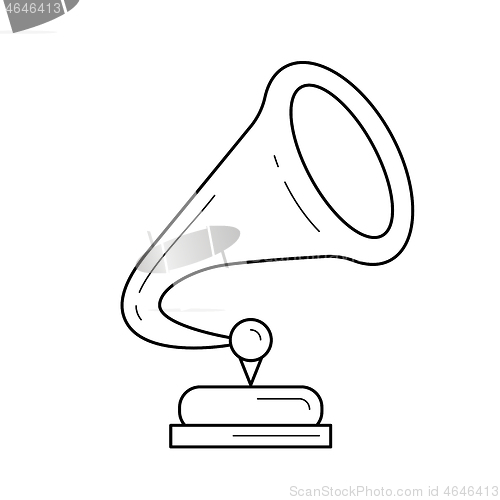 Image of Phonograph line icon.