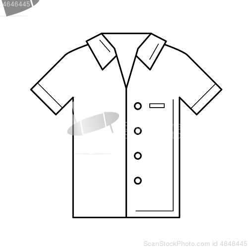 Image of Polo shirt vector line icon.