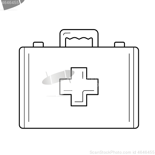 Image of First aid kit line icon.