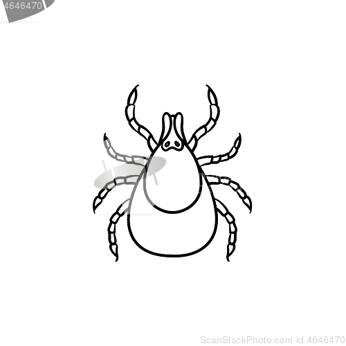 Image of Mite hand drawn sketch icon.