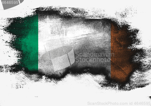 Image of Ireland flag painted with brush