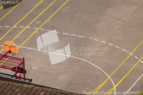 Image of lonely basketball court