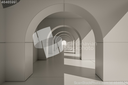 Image of An typical archway centered with light from right 