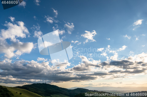 Image of evening landscape scenery in Breisgau Germany