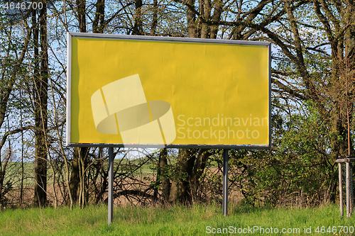 Image of Empty billboard in countryside