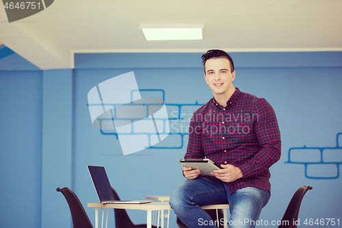 Image of young startup business man portrait at modern office