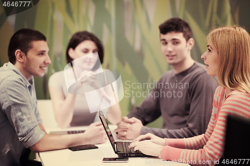 Image of students group study