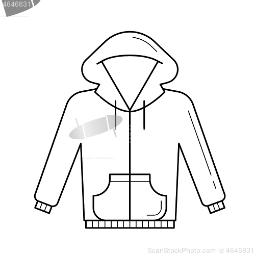 Image of Sweater vector line icon.