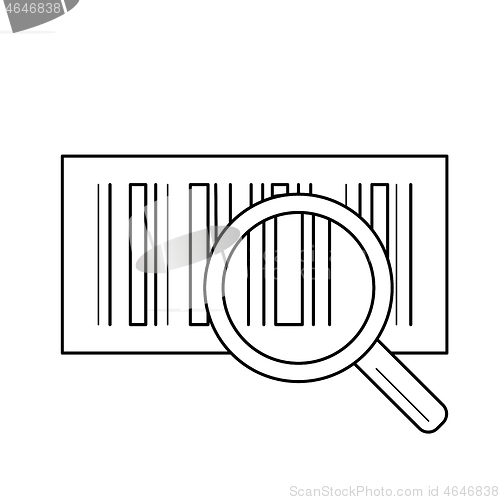 Image of Bar code vector line icon.