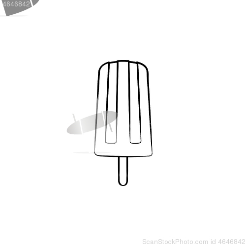 Image of Popsicle hand drawn sketch icon.