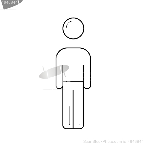 Image of Figure of a person vector line icon.