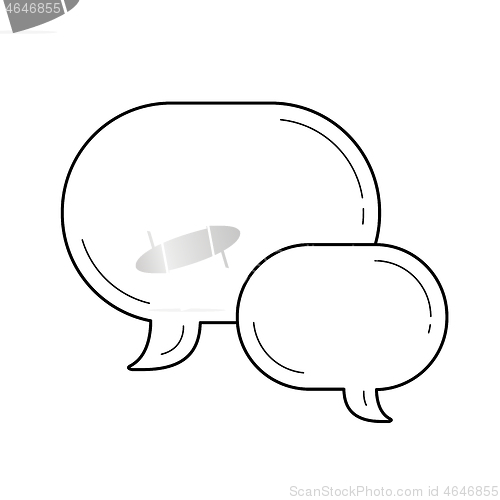 Image of Chat bubbles line icon.