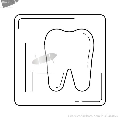 Image of Dental x-ray line icon.