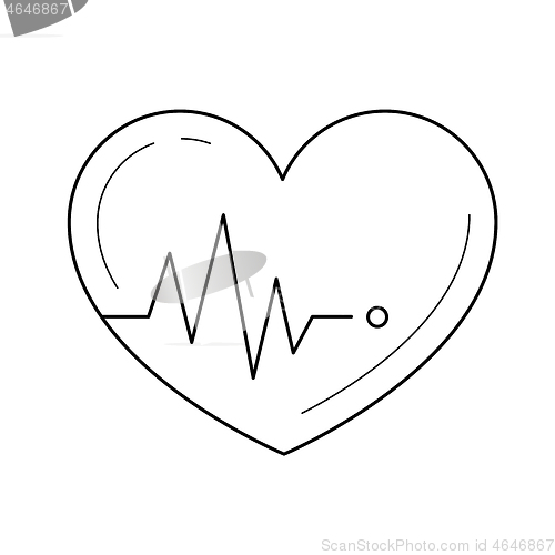 Image of Heartbeat line icon.