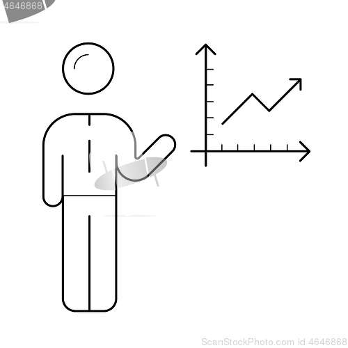 Image of Business development vector line icon.