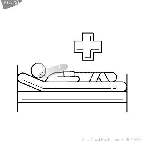 Image of Patient line icon.