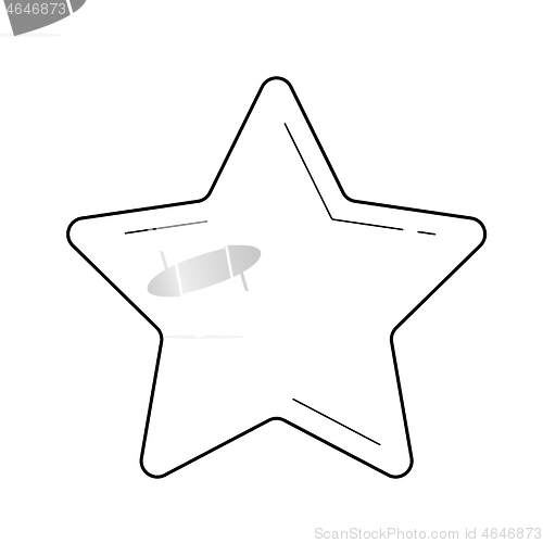 Image of Music star line icon.