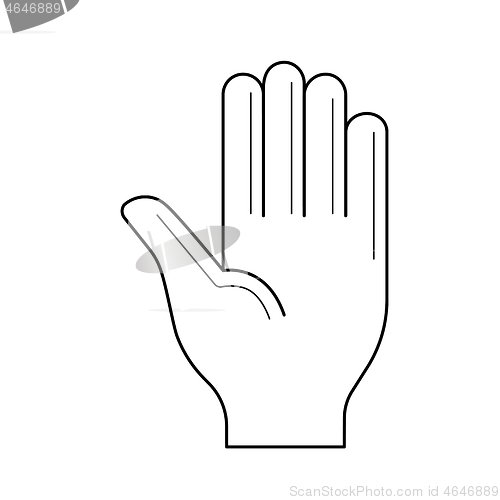 Image of Hand line icon.