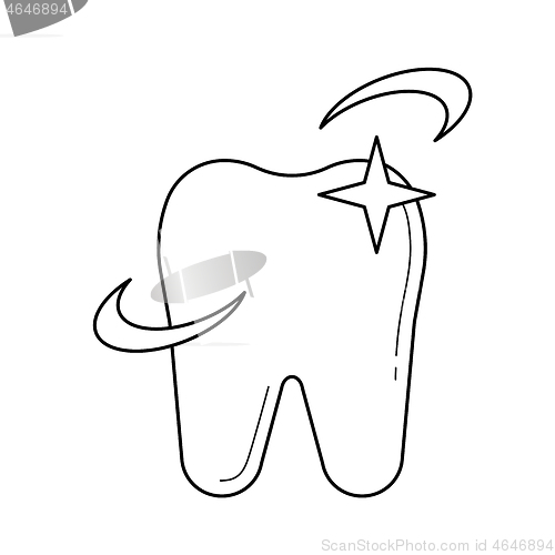 Image of Dental care line icon.
