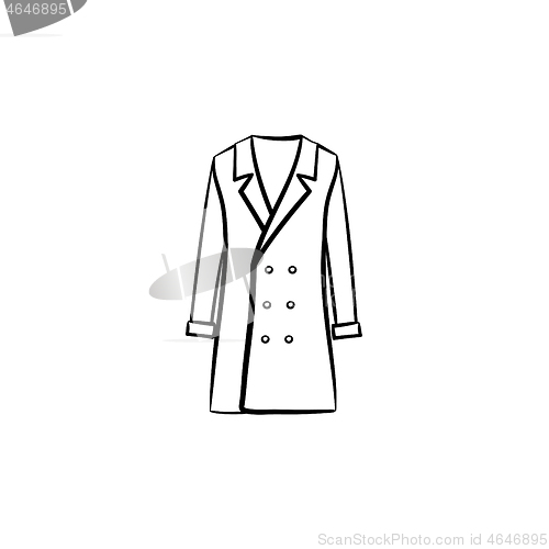 Image of Coat hand drawn sketch icon.
