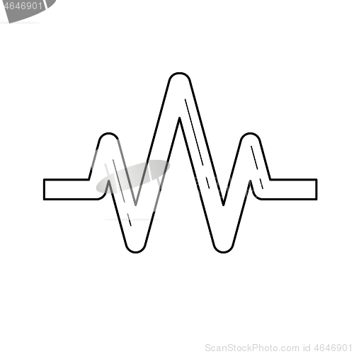 Image of Sound wave line icon.