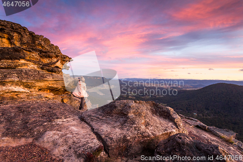 Image of Watching gloriious sunsets in the mountains of Australia