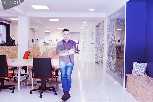 Image of young startup business man portrait at modern office