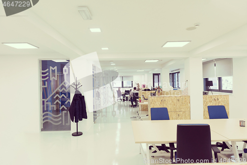 Image of empty  startup busines office interior