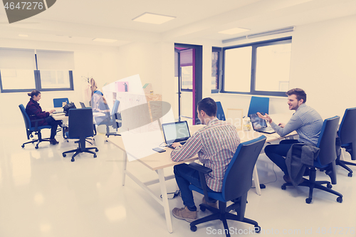 Image of startup business people group at office