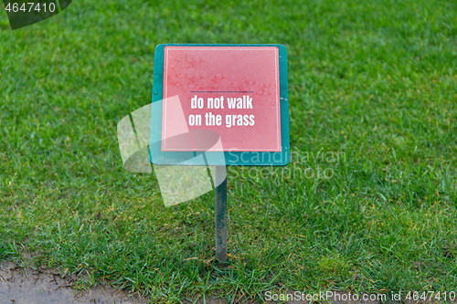 Image of Grass Warning Sign