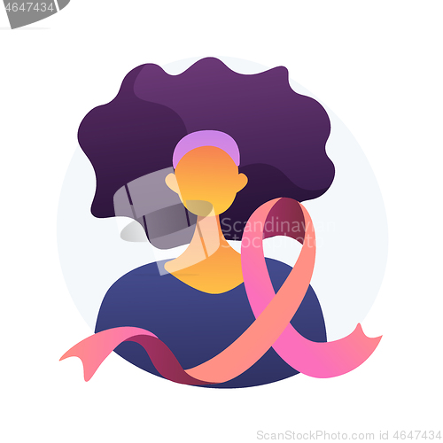 Image of Breast cancer abstract concept vector illustration.