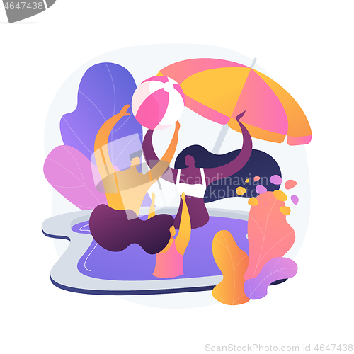 Image of Family vacation abstract concept vector illustration.